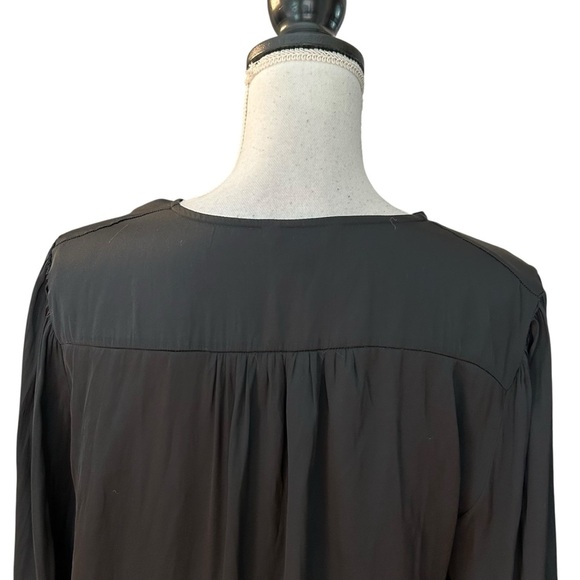 Express Button Front Long Sleeve Thong Bodysuit Women’s SZ Large in Black - Picture 5 of 8